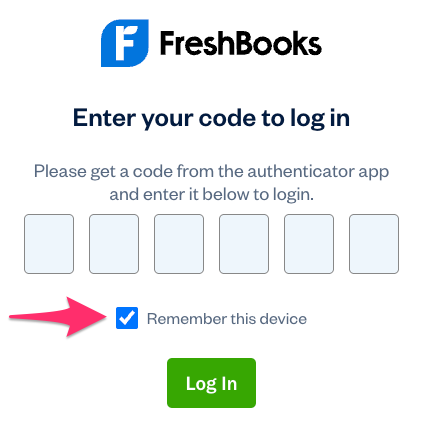 Remember this device checkbox on the login page.