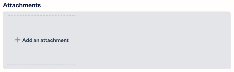 Add an attachment inside box at bottom of invoice.