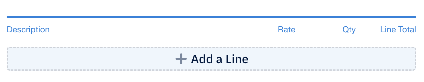 Add a line button on invoice.