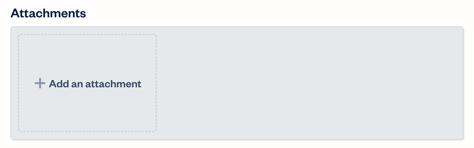 Add an attachment button at bottom of proposal.