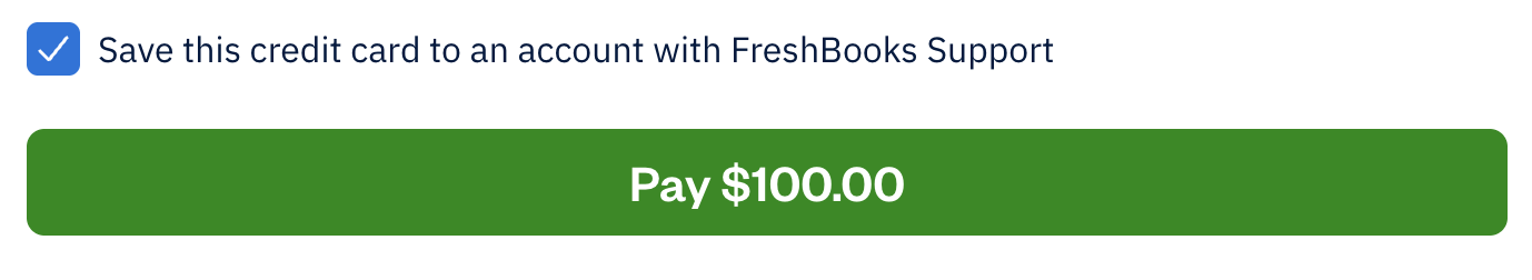 Checkbox next to save credit card.