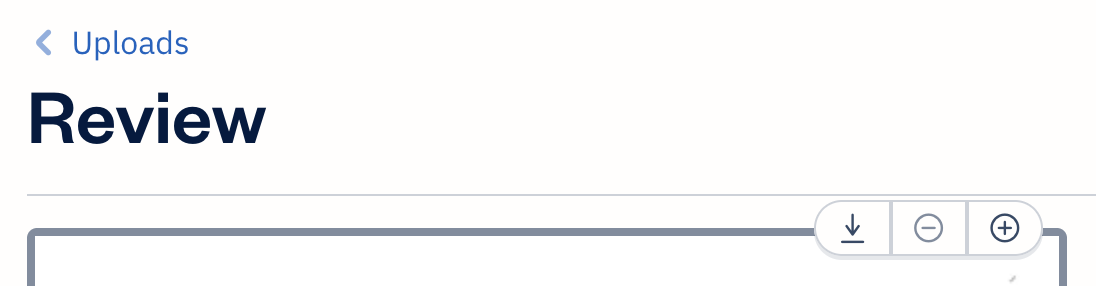 Download and zoom buttons above receipt image.